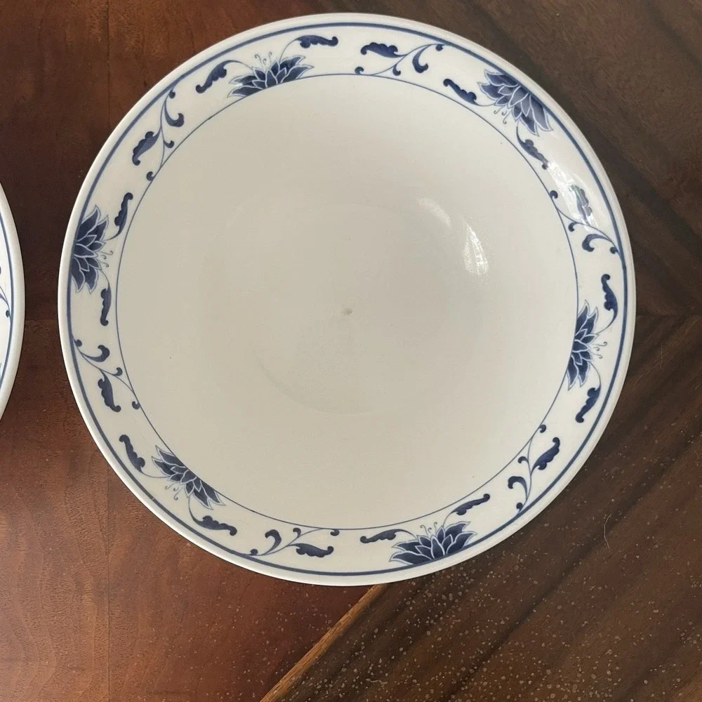 Blue Lotus Collection By Cameo China 2 Serving Bowls